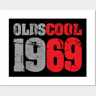 'Oldscool 1969 Pun' Funny 50th Birthday Vintage Gift Posters and Art